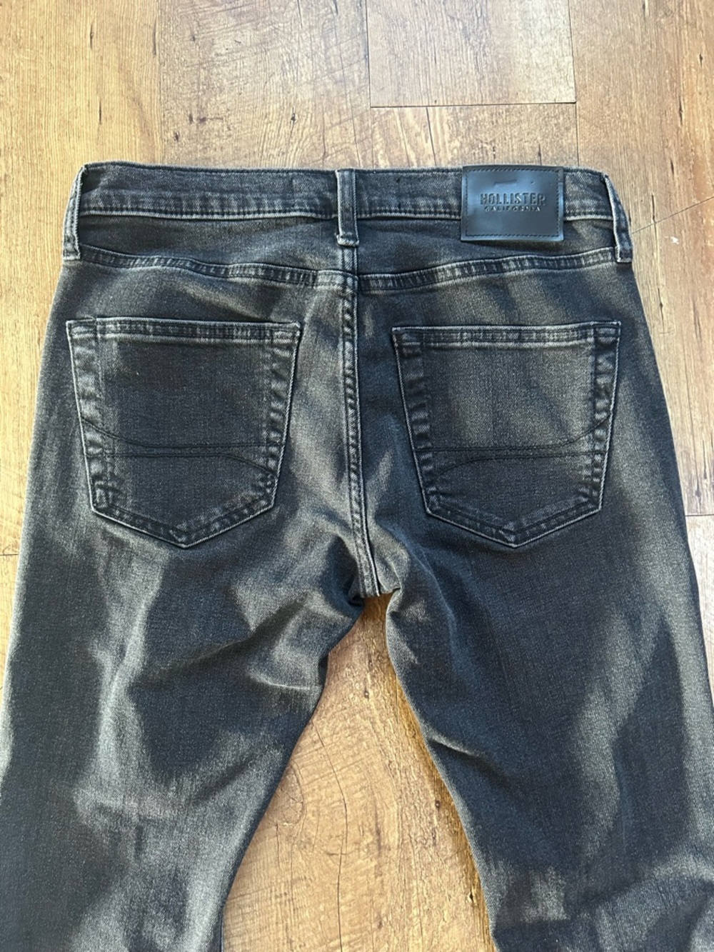 Hollister Black Distressed Skinny Jeans W30 L30 High Rise Stretch - Picture 15 of 15